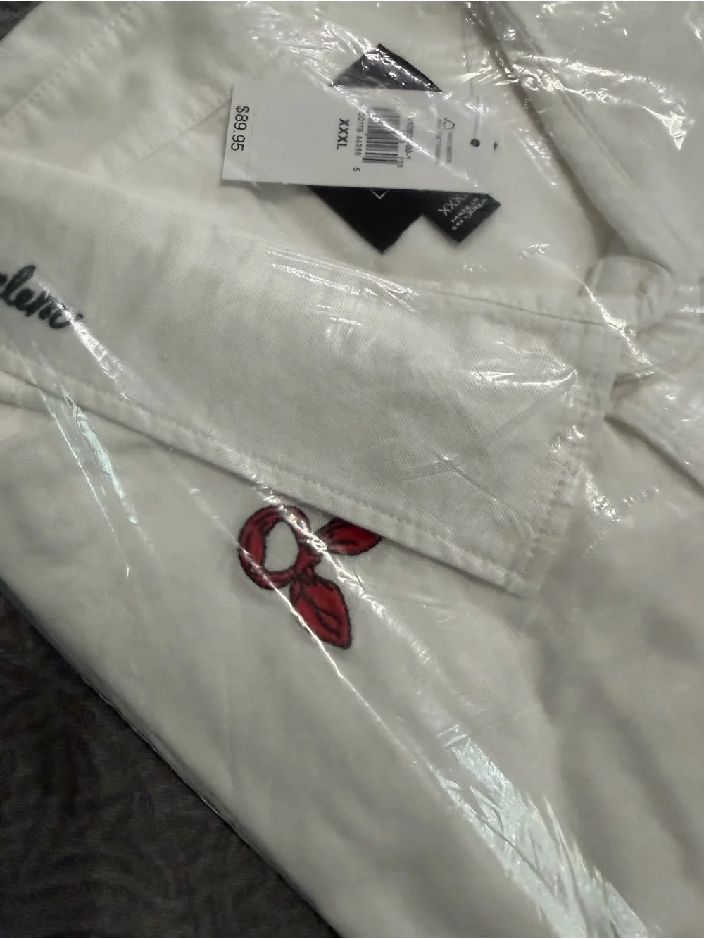 White Embroidered Dap x Gap Motif Button-Down Shirt